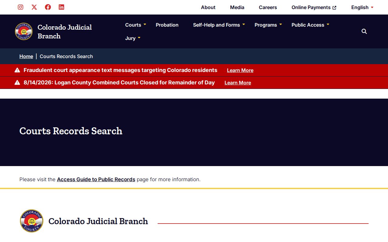 Huerfano County court docket records search gateway