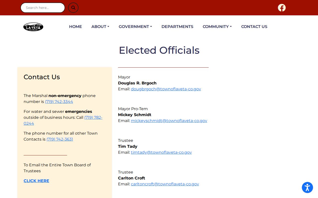 La Veta court records and town official contacts